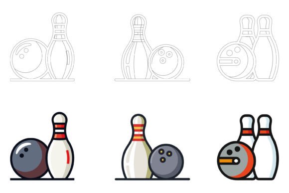 Bowling Icon Set