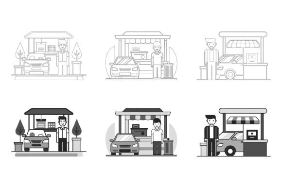 Car Showroom Icons Set: Ready-to-Use Visuals for Automotive Brands and Projects