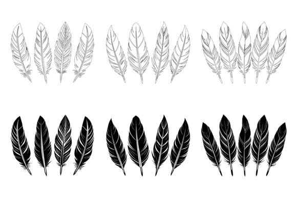 Feather Icon Set Vector: Clean Design, Ready to Adapt