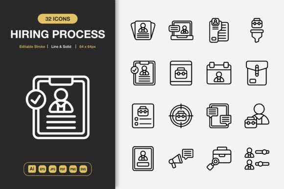 Hiring Process Icons That Make Every Visual Project Stronger