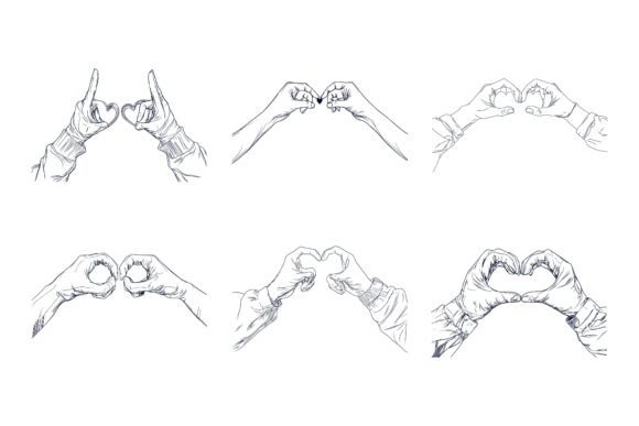 Right and Left Hands Shaping Heart: Evaluating AI-Generated EPS Illustration Sets for Your Projects