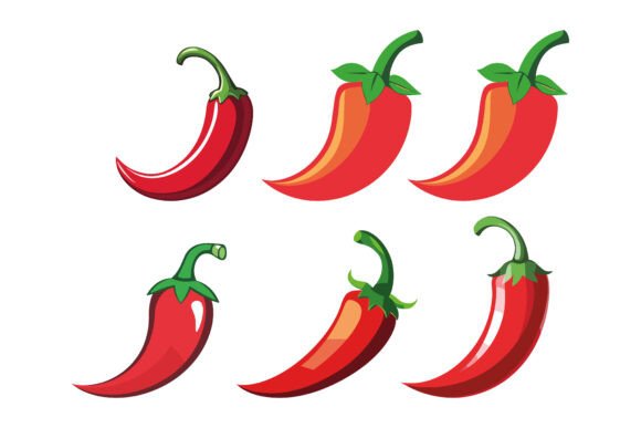 Set of Hot Peppers: Spice Up Your Design Projects