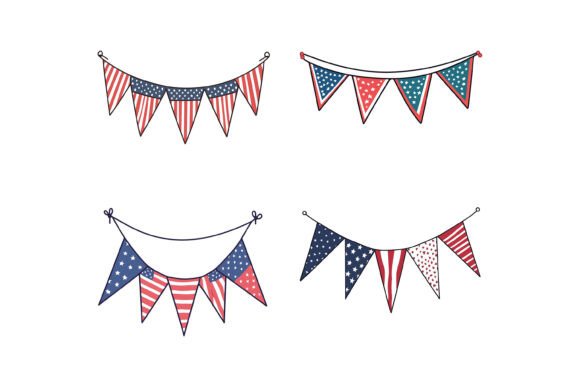 Understanding the Value of a Patriotic Bunting Set in Digital Illustration Collections